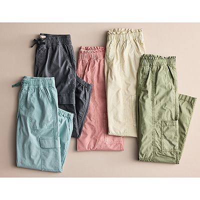 Girls 6-18 SO® Pull-On Wide Leg Cargo Pants in Regular and