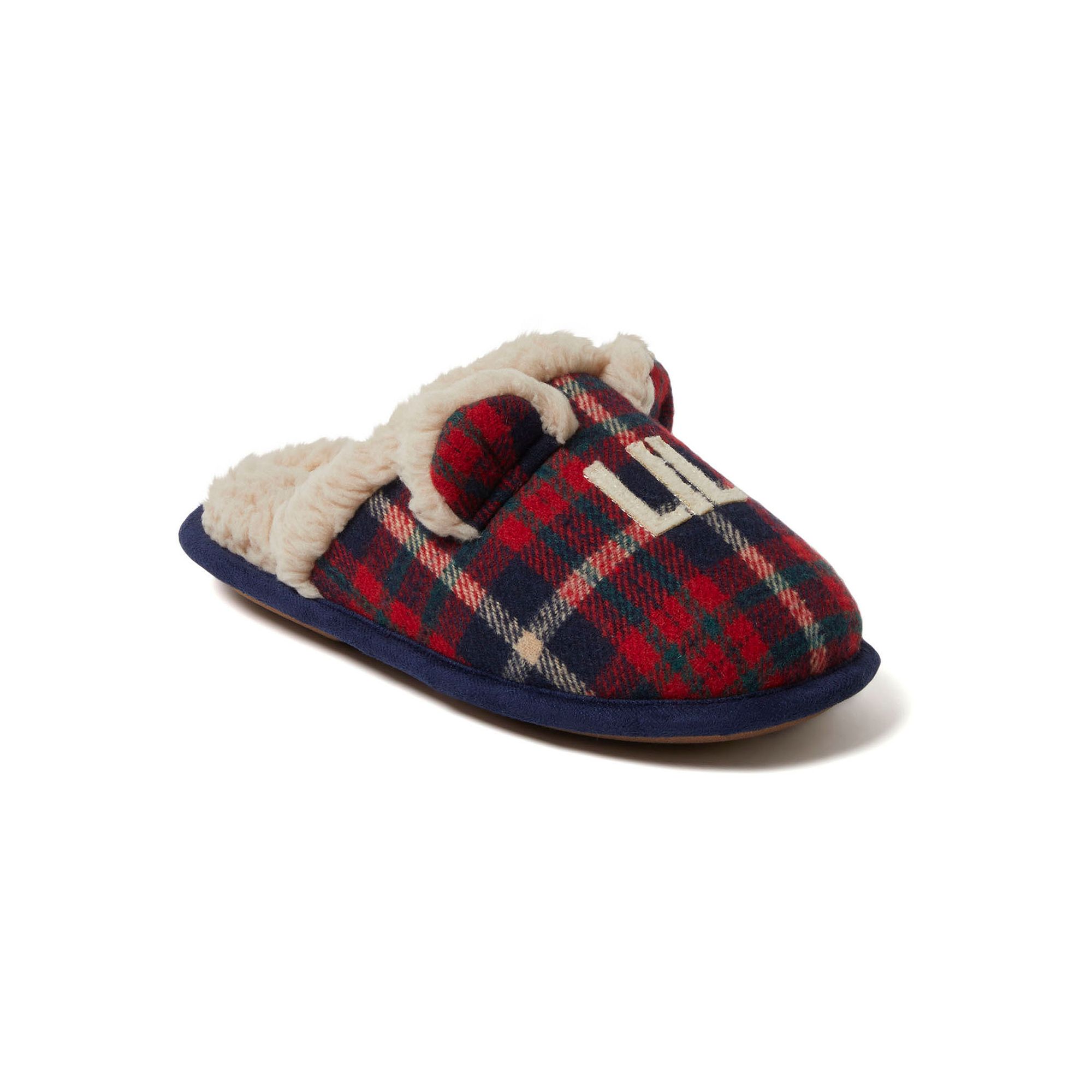 Dearfoams Lil Bear Little Kids Plaid Scuff Slippers, Boys, Size: 7-8T, Pea