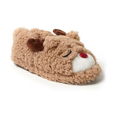 Dearfoams Emery Little Kids Critter Closed Back Slippers