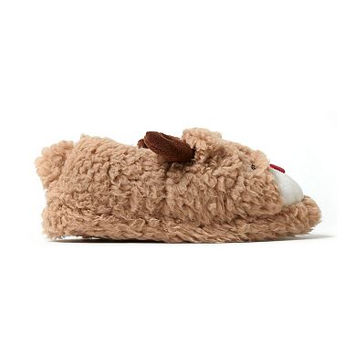Dearfoams Emery Little Kids Critter Closed Back Slippers