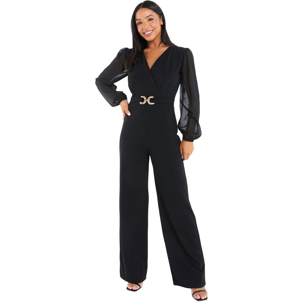 Quiz black lace jumpsuit online