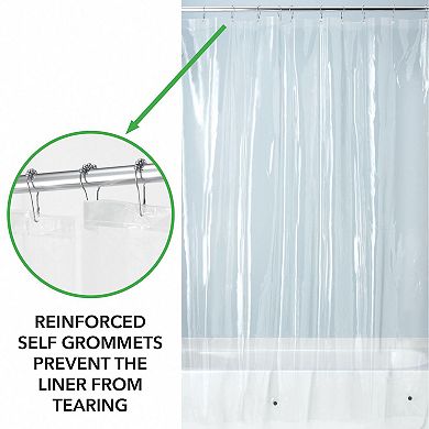 mDesign PEVA Waterproof 72" x 84" Shower Curtain Liner with Weighted Hem