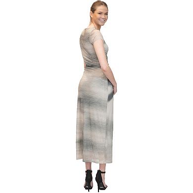 Juniors' madden girl Short-Sleeve Mesh Maxi Dress