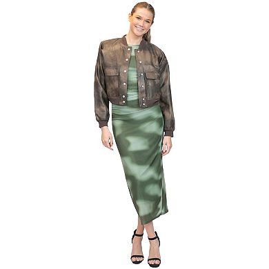 Juniors' madden girl Pleather Bomber Jacket