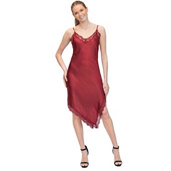 Juniors' madden girl Asymmetrical Hem Slip Dress