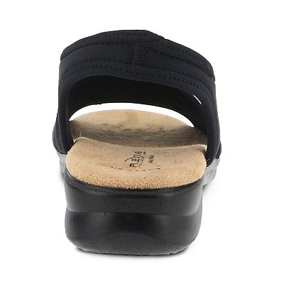 Spring Step Nyaman Women's Sandals – Slip-On Lycra Sandals With 1.5 Inch Wedge Heel