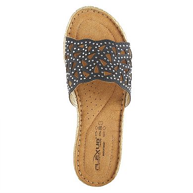 Flexus by Spring Step Windom Women's Rhinestone Slide Sandals