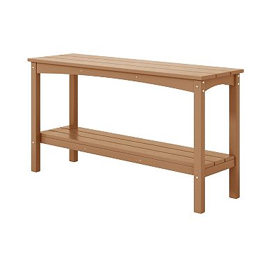 Westintrends Outdoor/patio Hdpe 2-tier Adirondack Console Table