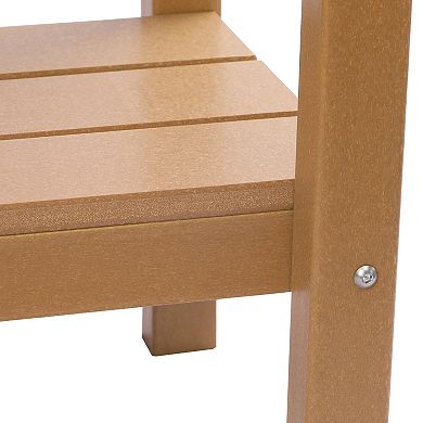 55" Outdoor Patio Hdpe Adirondack 2-tier Shelf Console Table