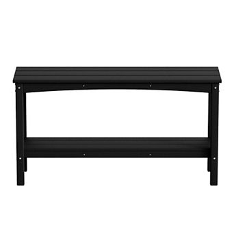 55" Outdoor Patio HDPE Adirondack 2 tier Shelf Console Table