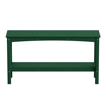 55" Outdoor Patio HDPE Adirondack 2 tier Shelf Console Table