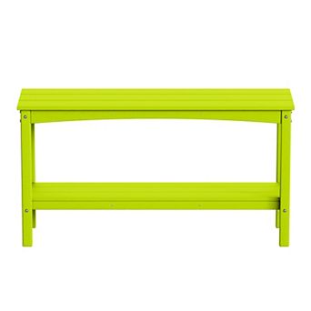 55" Outdoor Patio HDPE Adirondack 2 tier Shelf Console Table