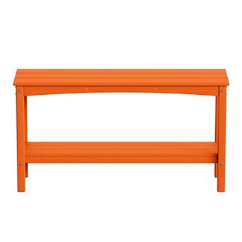 55" Outdoor Patio HDPE Adirondack 2 tier Shelf Console Table