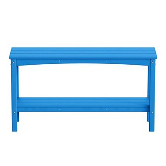 55" Outdoor Patio HDPE Adirondack 2 tier Shelf Console Table