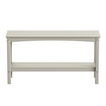 55" Outdoor Patio HDPE Adirondack 2 tier Shelf Console Table