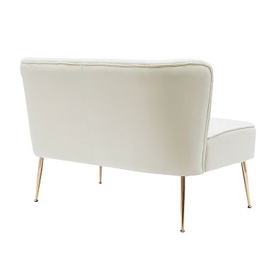 Westintrends 46" Upholstered Velvet Loveseat