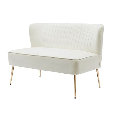 46" Wide Upholstered Velvet Love Seat Sofa
