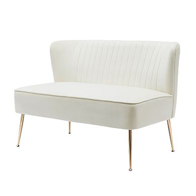 Westintrends 46" Upholstered Velvet Loveseat