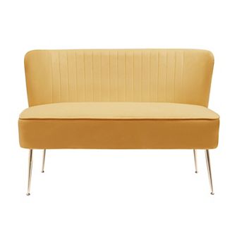 Westintrends 46" Upholstered Velvet Loveseat