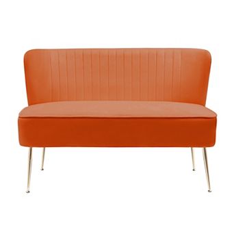 Westintrends 46" Upholstered Velvet Loveseat