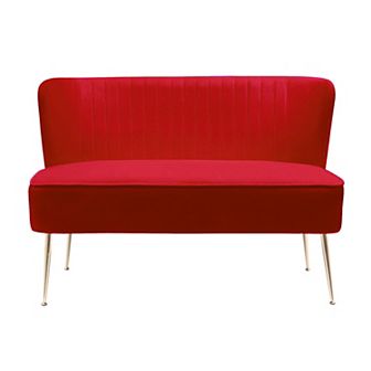 Westintrends 46" Upholstered Velvet Loveseat