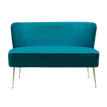 Westintrends 46" Upholstered Velvet Loveseat