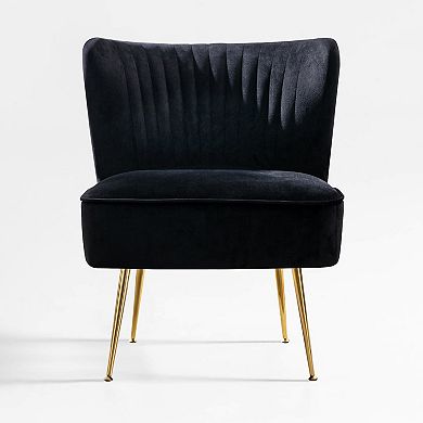 Westintrends 3-piece Mid-century Modern Tufted Velvet Loveseat And 25" Accent Chairs Set