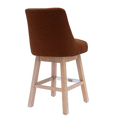 Westintrends 26" Upholstered Swivel Counter Stool