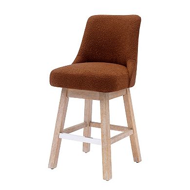 Westintrends 26" Upholstered Swivel Counter Stool