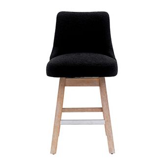 Westintrends 26" Upholstered Swivel Counter Stool