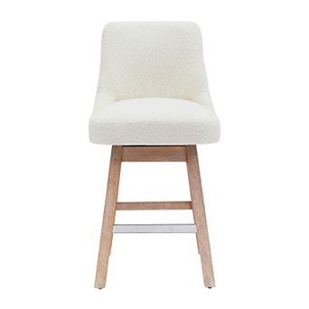 Westintrends 26" Upholstered Swivel Counter Stool
