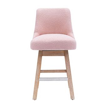 Westintrends 26" Upholstered Swivel Counter Stool