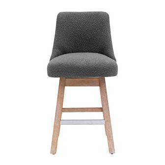 Westintrends 26" Upholstered Swivel Counter Stool
