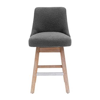 Westintrends 26" Upholstered Swivel Counter Stool