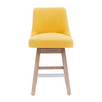 Westintrends 26" Upholstered Swivel Counter Stool