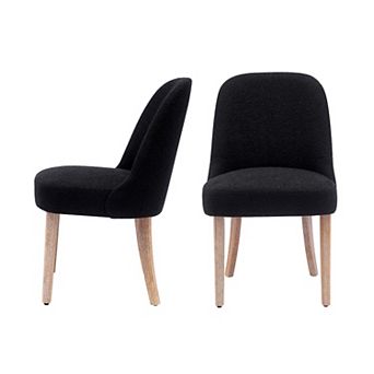 Westintrends Mid-century Modern Upholstered Boucle Dining Chair (set Of 2)