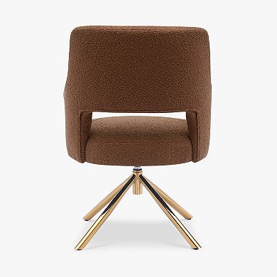 Westintrends Mid-century Modern Boucle Swivel Armchair (set Of 2)