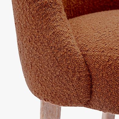 Mid-century Modern Upholstered Boucle Dining Chair (set Of 4)