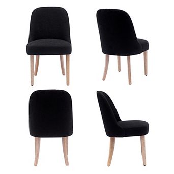 Westintrends Mid-century Modern Upholstered Boucle Dining Chair (set Of 4)