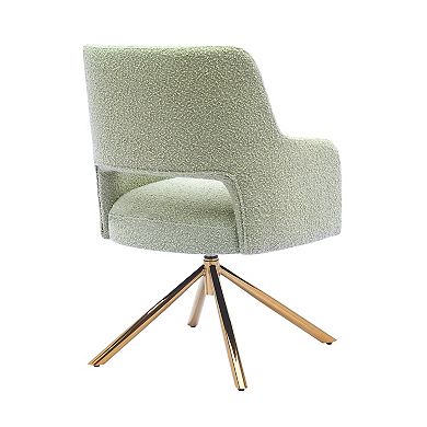 Genevieve Mid-century Modern Wide Boucle Swivel Accent Arm Chair