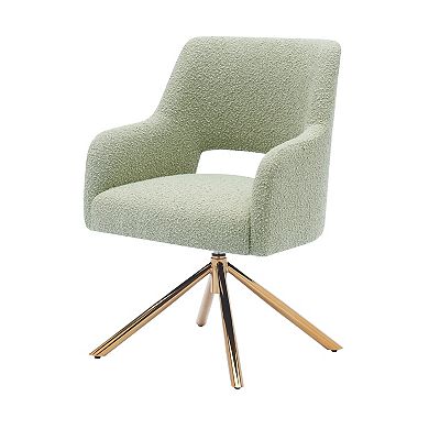 Genevieve Mid-century Modern Wide Boucle Swivel Accent Arm Chair