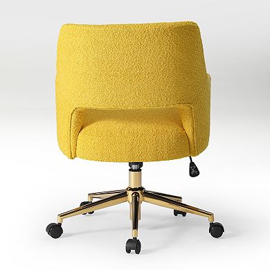 Westintrends Mid-century Modern Boucle Swivel Armchair