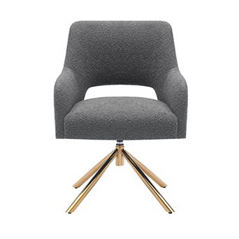 Westintrends Mid-century Modern Boucle Swivel Armchair