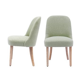 Westintrends Mid-century Modern Upholstered Boucle Dining Chair (set Of 2)