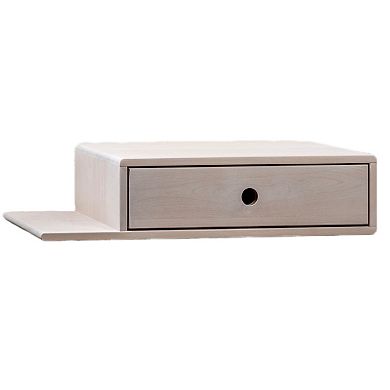 WOODEK Set of 2 Premium Birch Nightstands: Pull-out Drawer, Open Shelf - Versatile Side Table