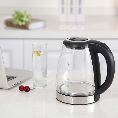 Electric Tea Kettle - 1.8l Glass & Stainless Steel Electric Tea Kettle - Uber Appliance