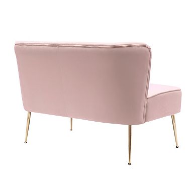 Westintrends 46" Upholstered Velvet Loveseat