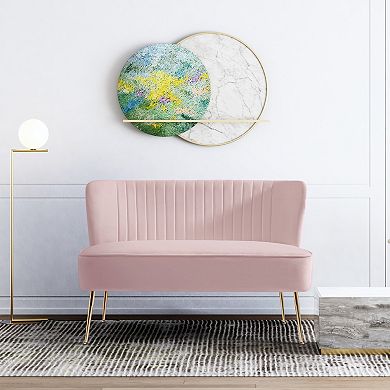 Westintrends 46" Upholstered Velvet Loveseat