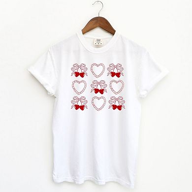 Ruffle Heart Coquette Chart Garment Dyed Tees