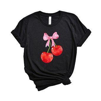 Coquette Cherries Short Sleeve Graphic Tee